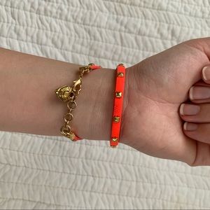 JUICY COUTURE Neon Coral Orange Festival Bracelet